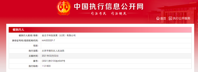 瓜子二手車直賣網因軟硬件糾紛被列為被執行人，執行標的超112萬元